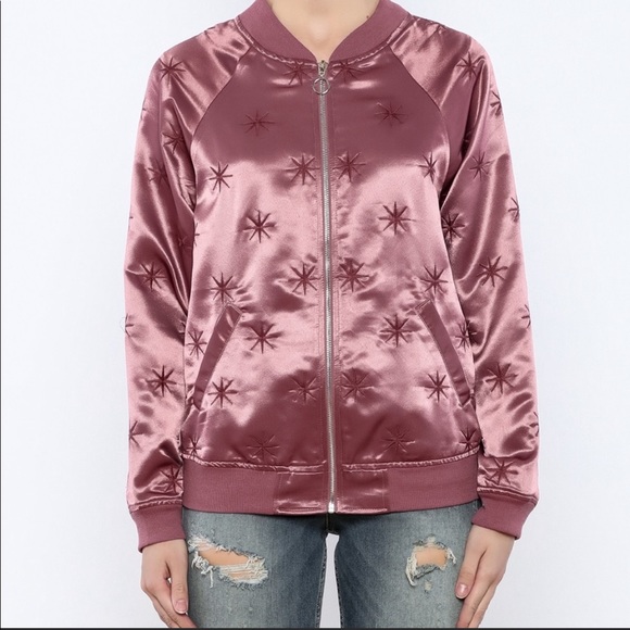 Wine Bomber Jacket - Picture 2 of 6